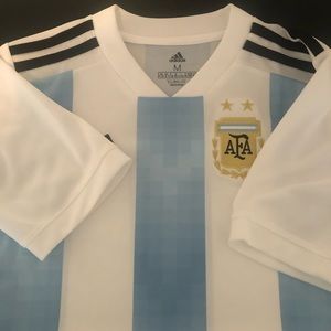 Adidas Soccer Jersey. Boys Size M. Light Blue and White
